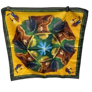 Vintage Smokey the Bear Only You Can Prevent Wildfires Scarf Bandana 1994